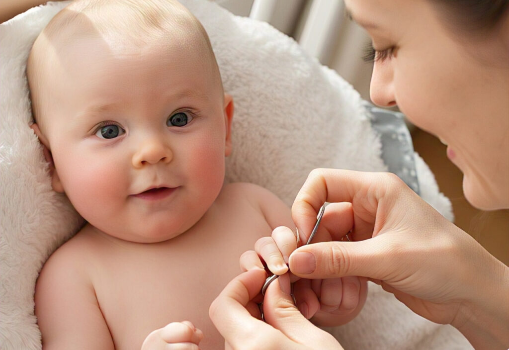 Baby nails trimming safely